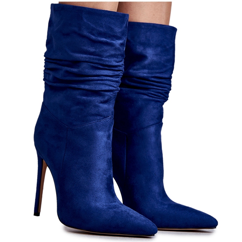 Women's Crinkled Boots Blue Laguna Boots