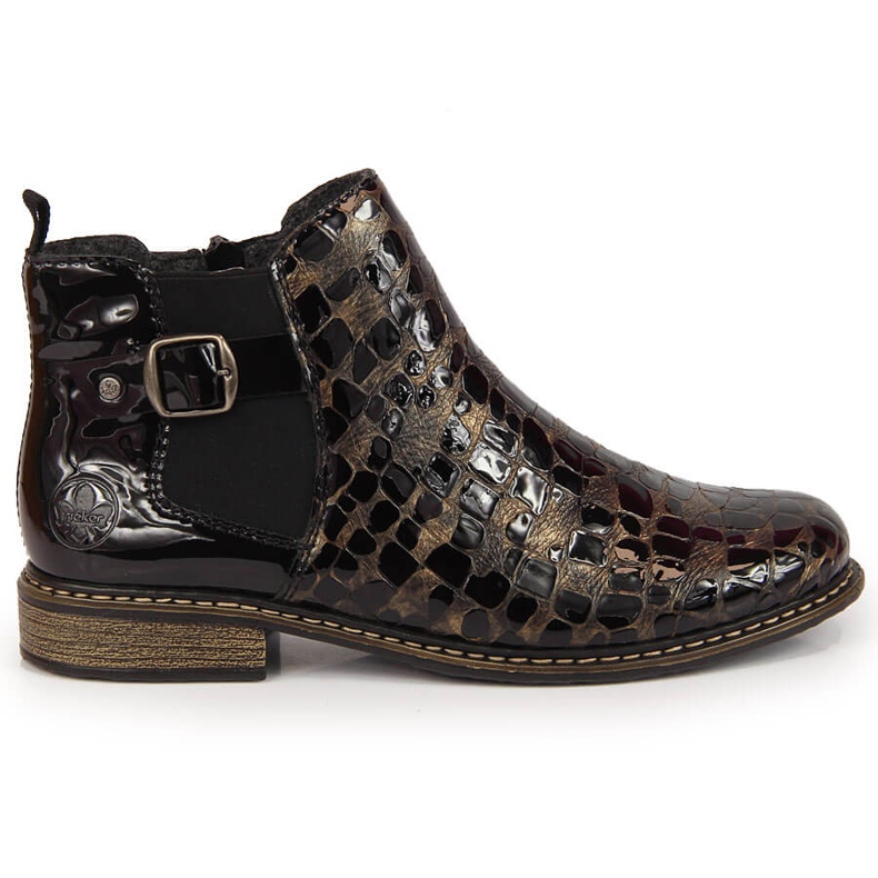 Patent leather women's Jodhpur boots Rieker Z4965-90 black Patent leather women's Jodhpur boots Rieker Z4965-90 black