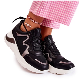 Women's fashionable black sports sneakers Women's fashionable black sports sneakers