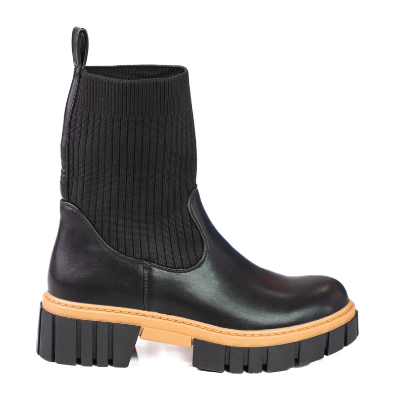 Black Shelovet women's boots with a flexible upper