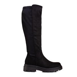 Black Vinceza women's boots made of ecological suede Black Vinceza women's boots made of ecological suede