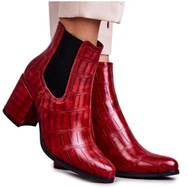 PL4 Snake Eco-Leather Boots La.Fi 260038R-XC Red