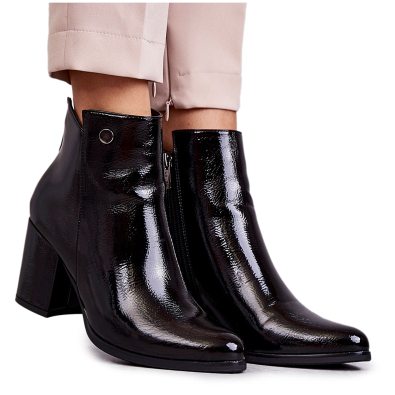 PL4 Women's Lacquered Boots La.Fi 260039B-LA Black