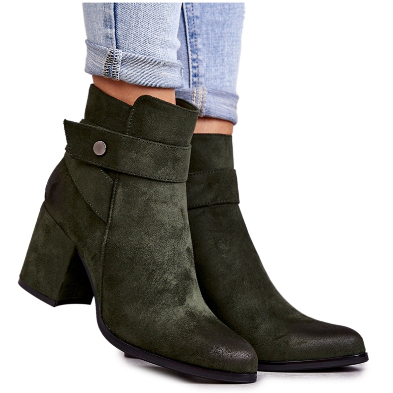 PL4 Women's Suede Booties La.Fi 260041BGR-SU Green