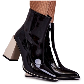 S.Barski Women's boots on a massive heel black
