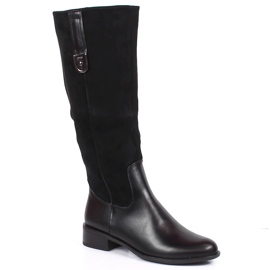 Black insulated boots for women Jezzi JEZ367A