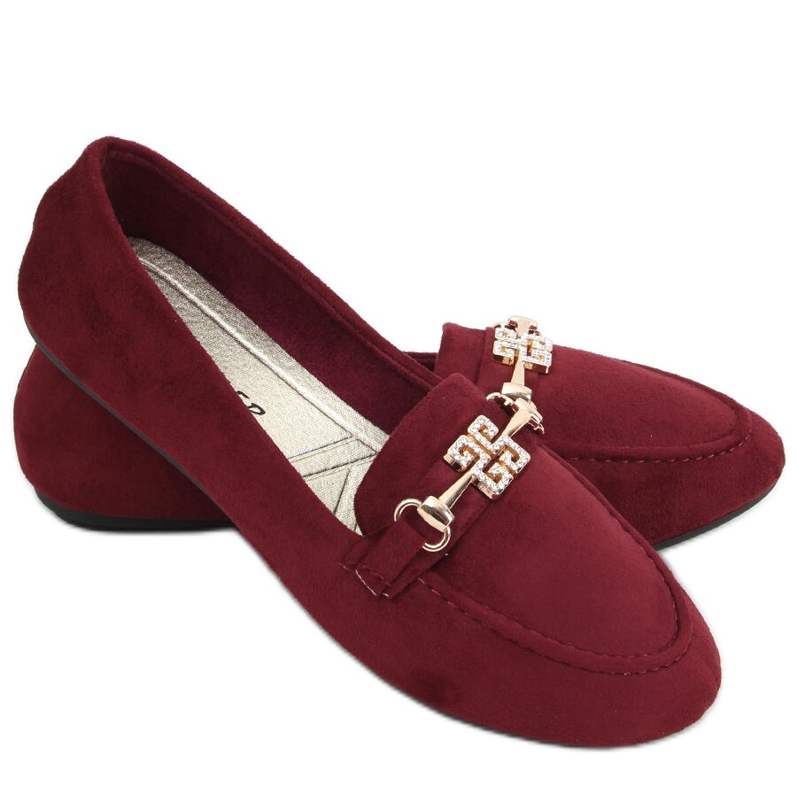 Women's loafers Chloe Wine red