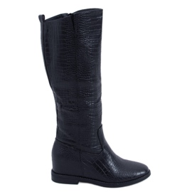 Boots on the hidden Solange Black wedge Boots on the hidden Solange Black wedge