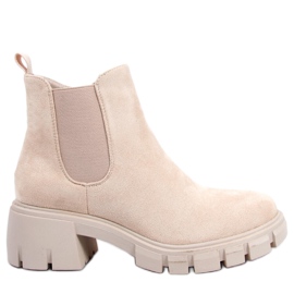 Women's Chelsea boots Aime Beige Suede