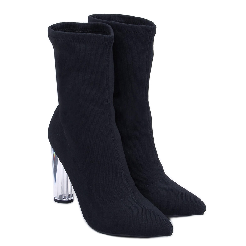 PA1 Boots with transparent Tina Black heel