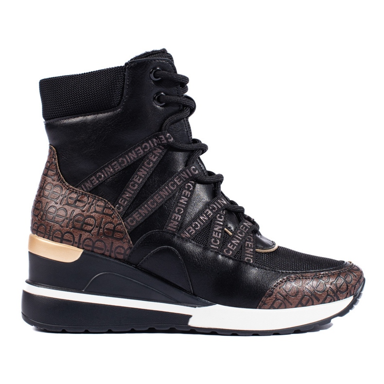 Women's sports boots on the Vinceza wedge black