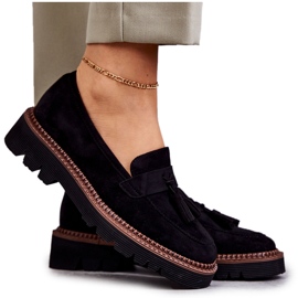 Vinceza Women's Suede Shoes On The Black Unni Platform