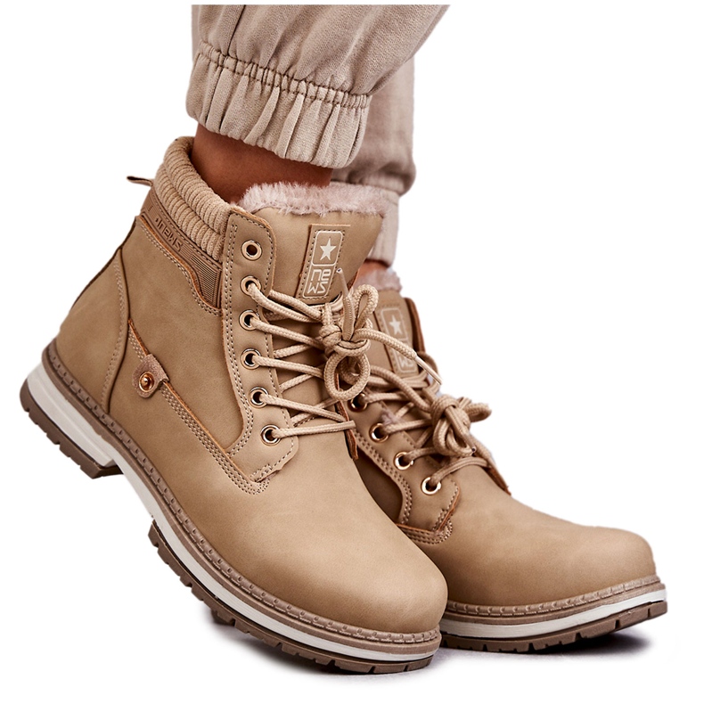 PE1 Women's Warm Boots Trappers Dark Beige Liv PE1 Women's Warm Boots Trappers Dark Beige Liv