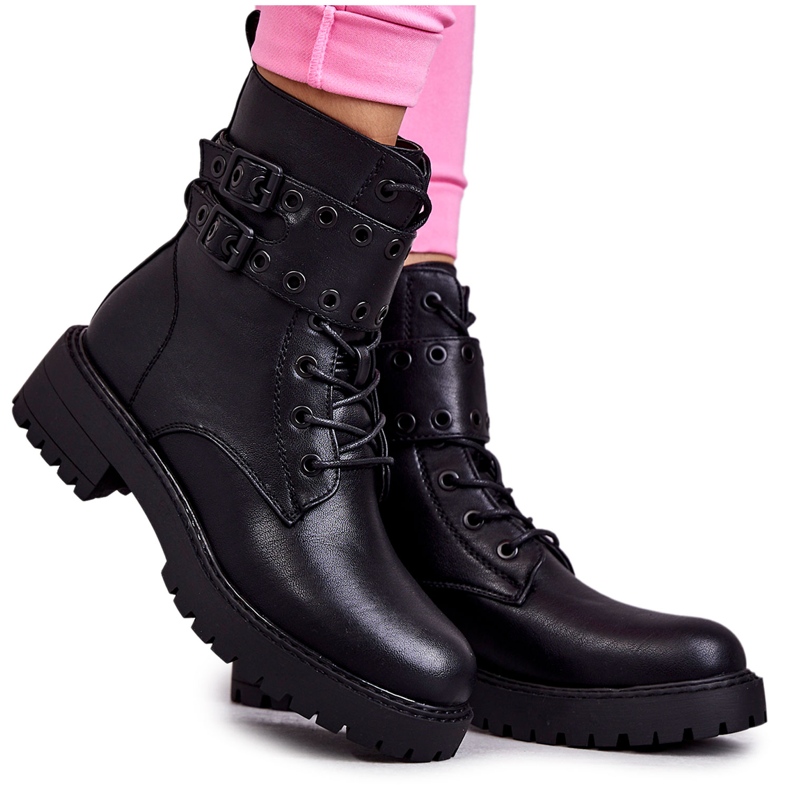 Women's Eco-Leather Warm Boots Black Silvor