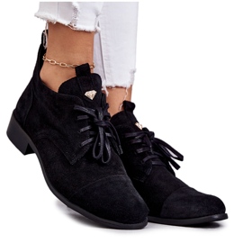 Suede Booties Laced Boots Nicole 2781 Black Suede Booties Laced Boots Nicole 2781 Black