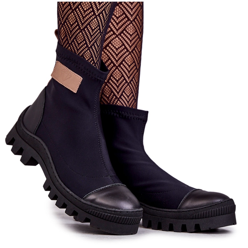 Women's fabric boots Nicole 2703 Black