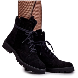 Suede boots with a zipper Nicole 2754 Black