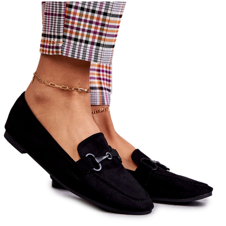 FB2 Suede Loafers With Black Santi Decoration