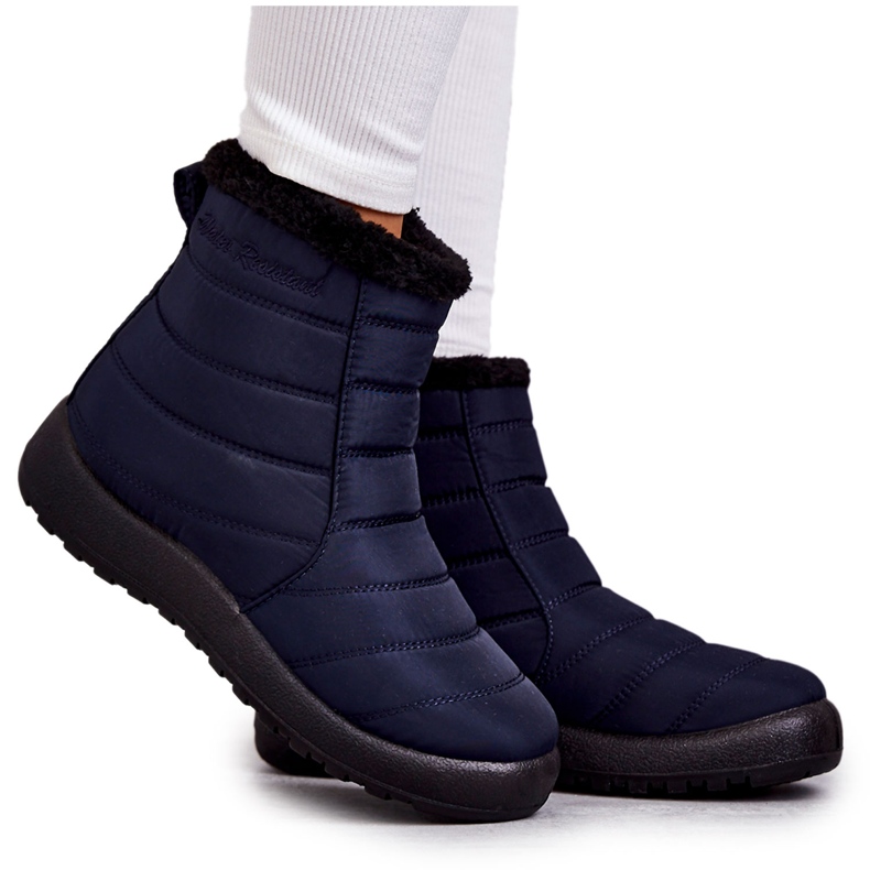Women's navy blue warm snow boots Mezyss Women's navy blue warm snow boots Mezyss