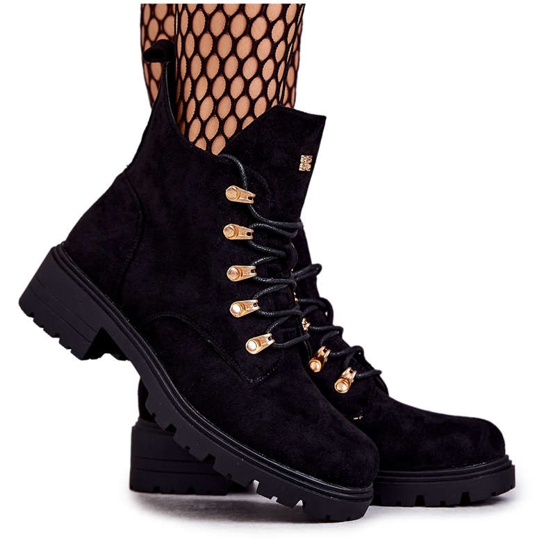 S.Barski Classic Women's Suede Black Telma Boots