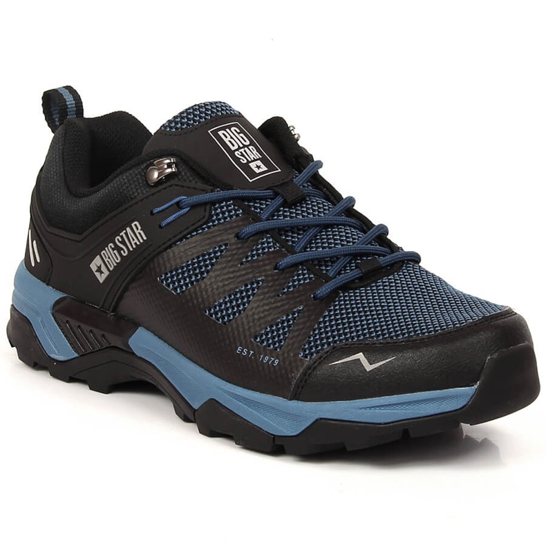 Men's black and blue Trekking sports shoes Big Star KK174106 Men's black and blue Trekking sports shoes Big Star KK174106