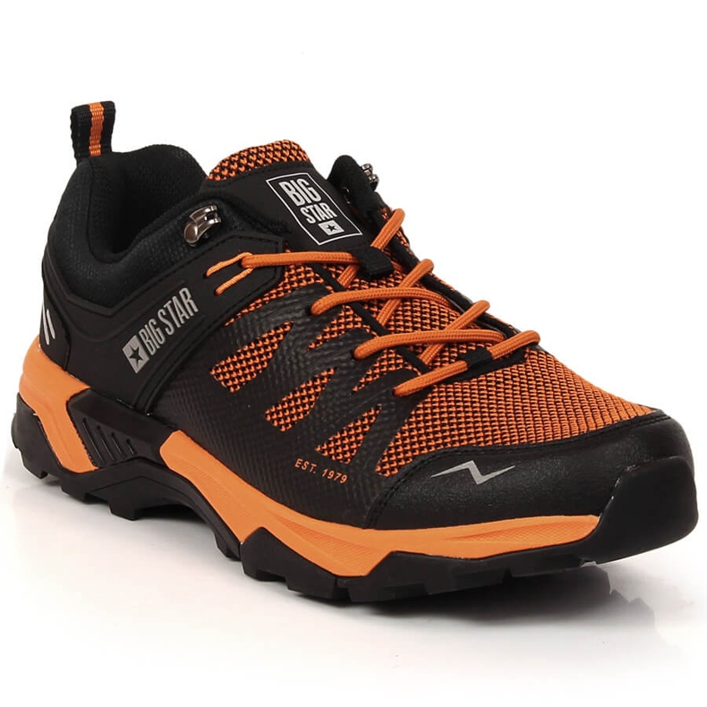 Men's black and orange Big Star trekking sports shoes Men's black and orange Big Star trekking sports shoes