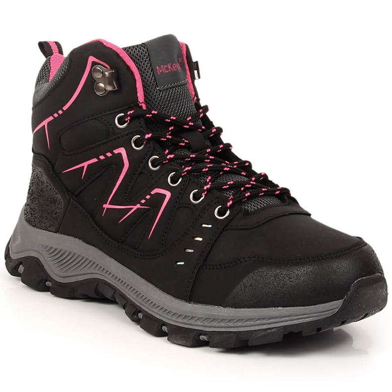 Black McKeylor women's high trekking shoes