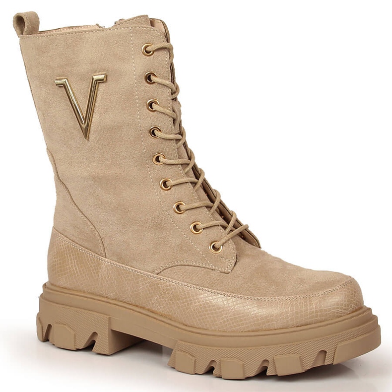 Women's beige insulated boots Jezzi JEZ375B