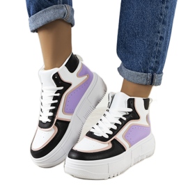 Black and purple Zetta ankle sneakers Black and purple Zetta ankle sneakers