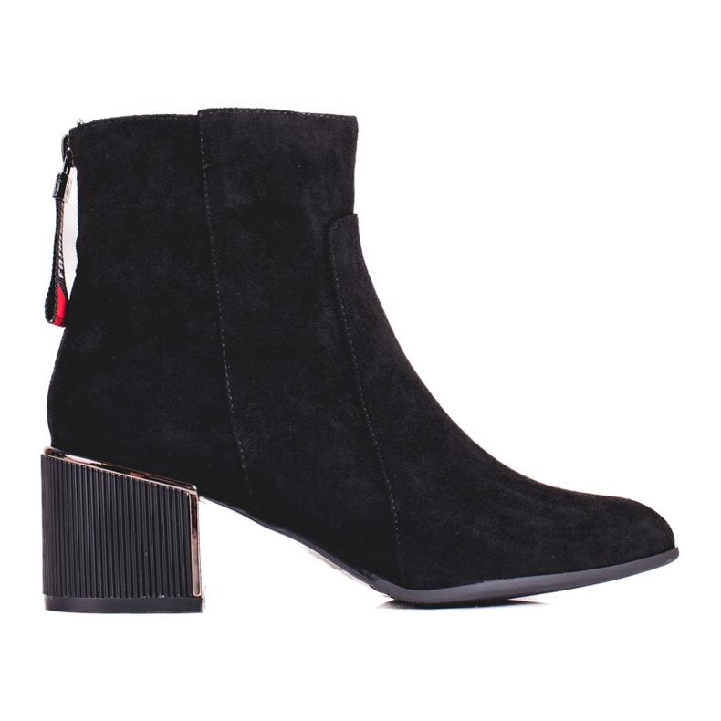 Shelovet black suede women's boots