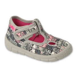 Befado children's shoes 630P001 pink grey Befado children's shoes 630P001 pink grey