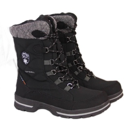 American Club black waterproof children's snow boots