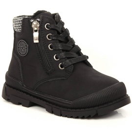 Black NEWS insulated children's boots