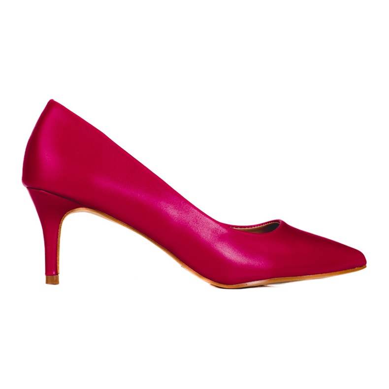 Pink women's pumps on a low Shelovet heel Pink women's pumps on a low Shelovet heel