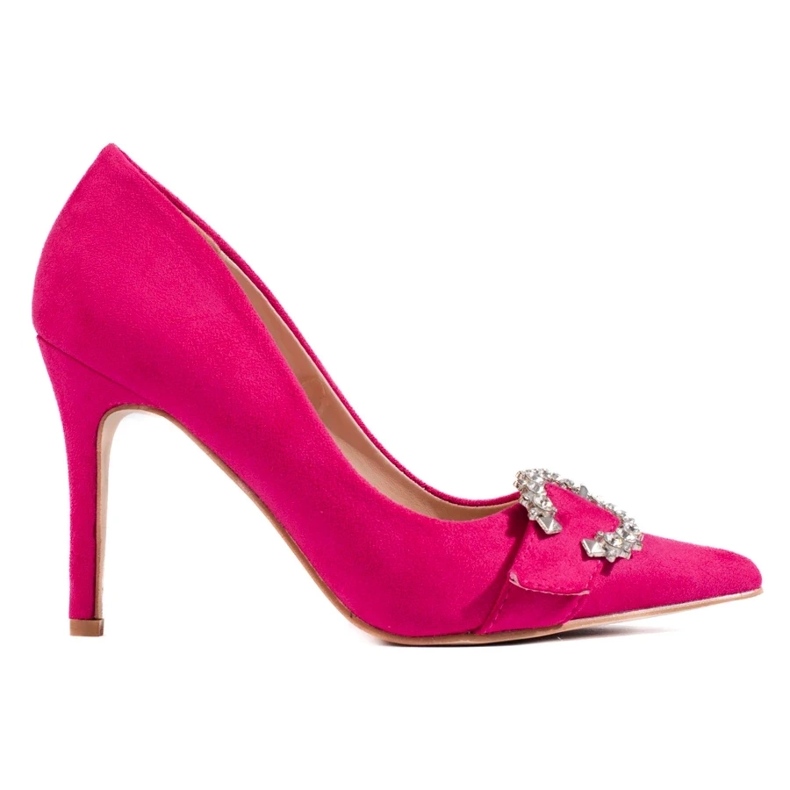 Pink women's pumps with a high heel Pink women's pumps with a high heel