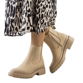 Beige women's boots Detis