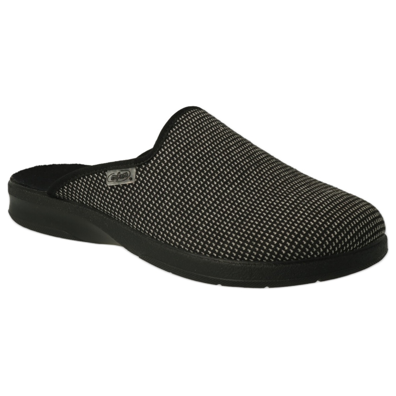 Befado men's pu slippers 548M031 gray melange grey