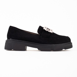 Suede loafers on the Shelovet platform black
