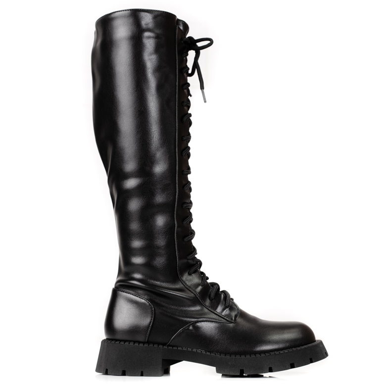 High laced women's black Shelovet workers