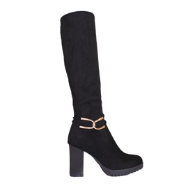 Women's boots on a high post Shelovet black