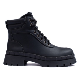 Black Shelovet laced boots for women Black Shelovet laced boots for women