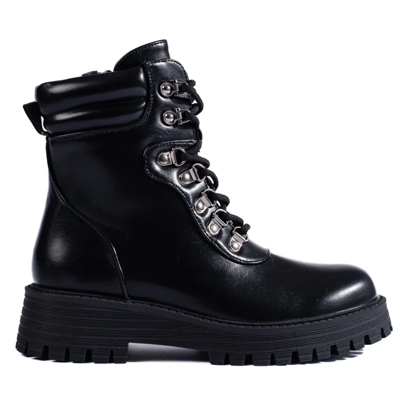 Black lace up women's ankle boots Black lace up women's ankle boots
