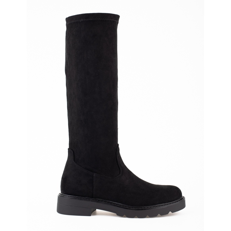 Black Shelovet suede women's boots Black Shelovet suede women's boots