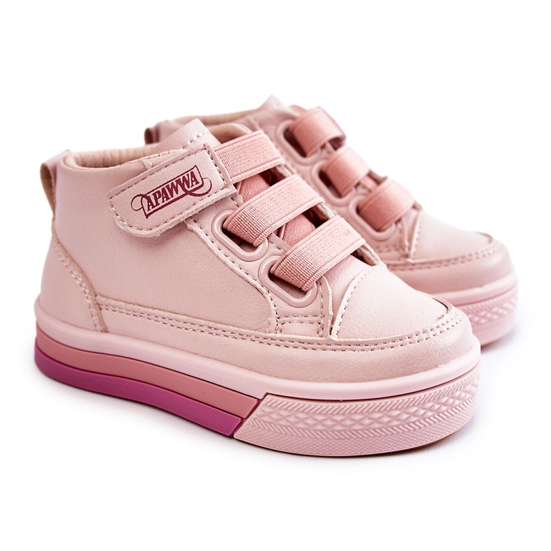 PA1 Children's High-top Sneakers With Ribbed Pink Baxter PA1 Children's High-top Sneakers With Ribbed Pink Baxter