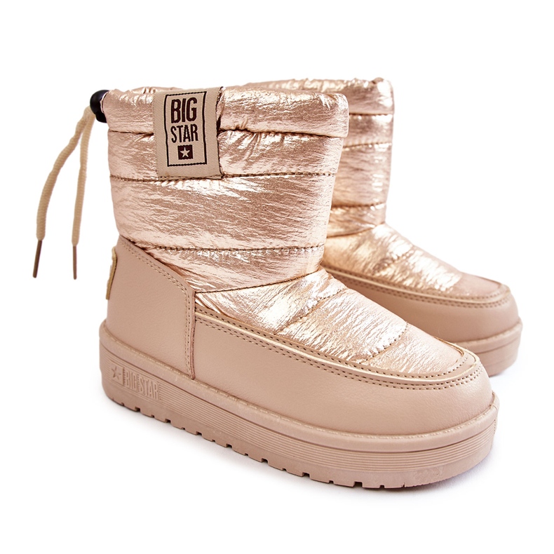 Children's snow boots Big Star KK374221 Beżowo-Złote beige