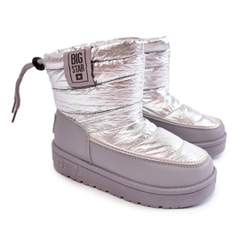 Children's snow boots Big Star KK374218 Szaro-Srebrne silver