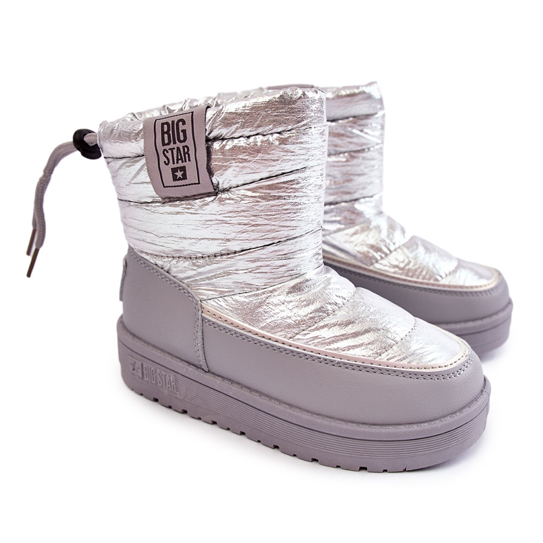 Children's snow boots Big Star KK374218 Szaro-Srebrne silver grey