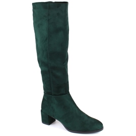 Green Sergio Leone warm women's boots on the post