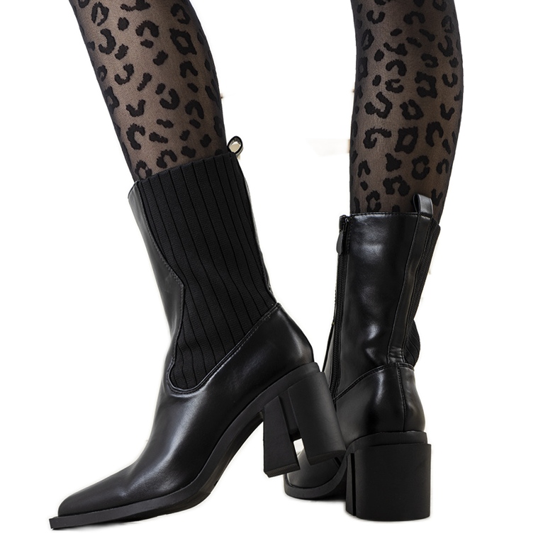 Alanna black cowboy boots