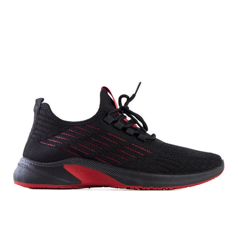 Black and red Brownle sports sneakers